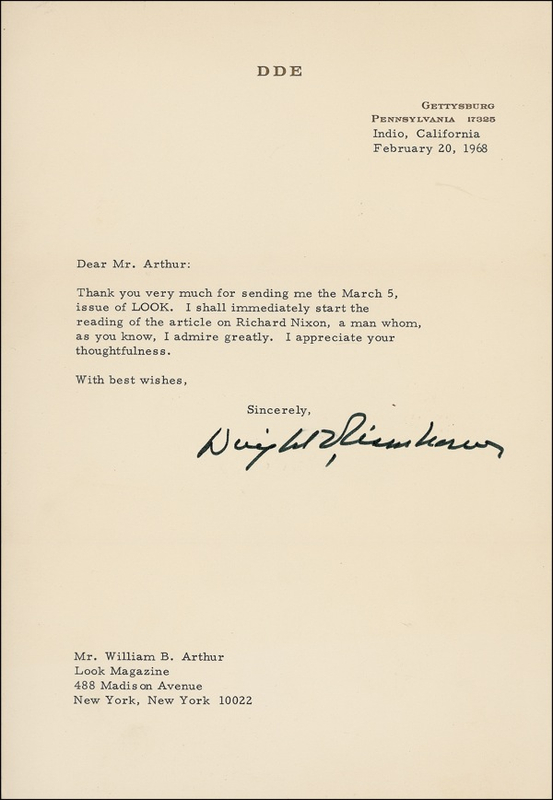 Lot 38 Dwight D. Eisenhower