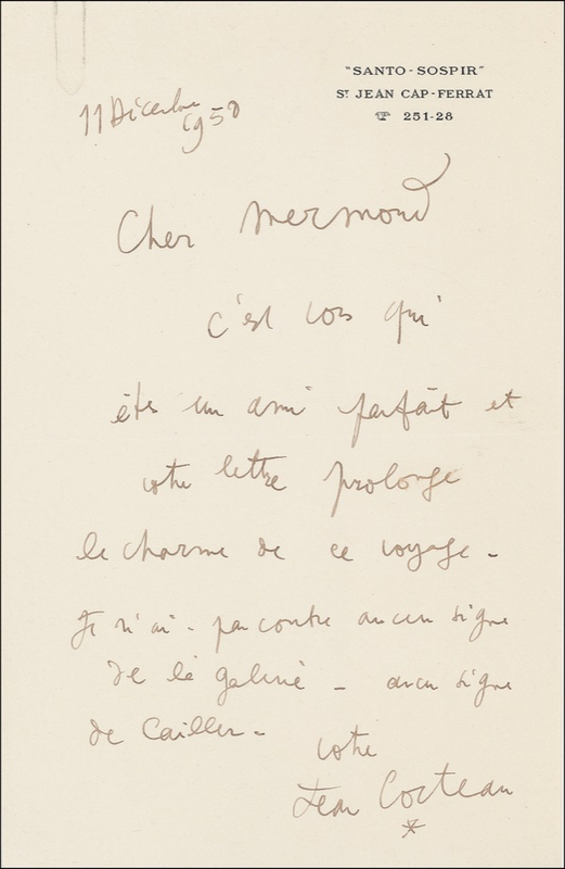 Lot 537 Jean Cocteau