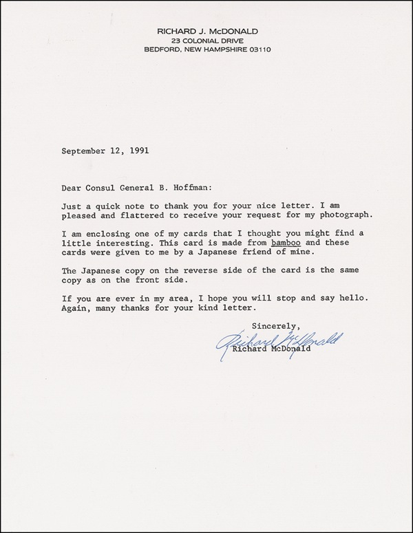 Lot 321 Richard McDonald