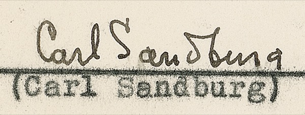 Lot 609 Carl Sandburg