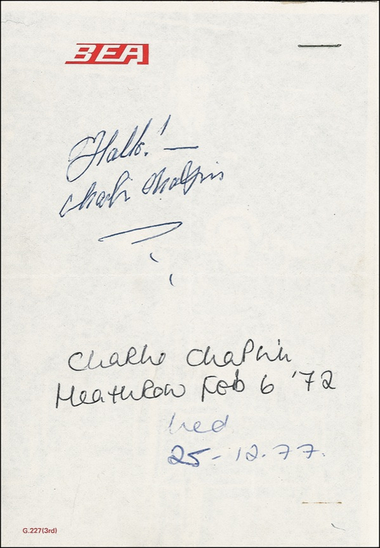 Lot 969 Charlie Chaplin