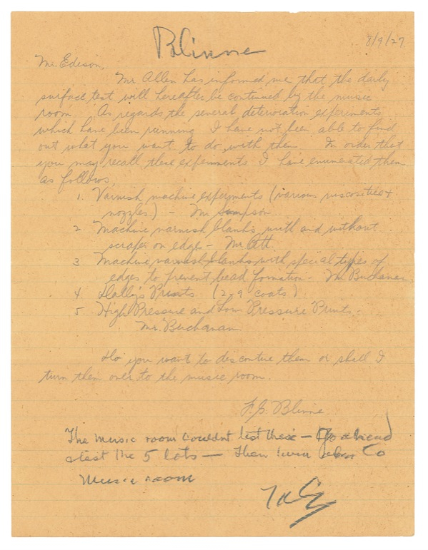 Lot 249 Thomas Edison