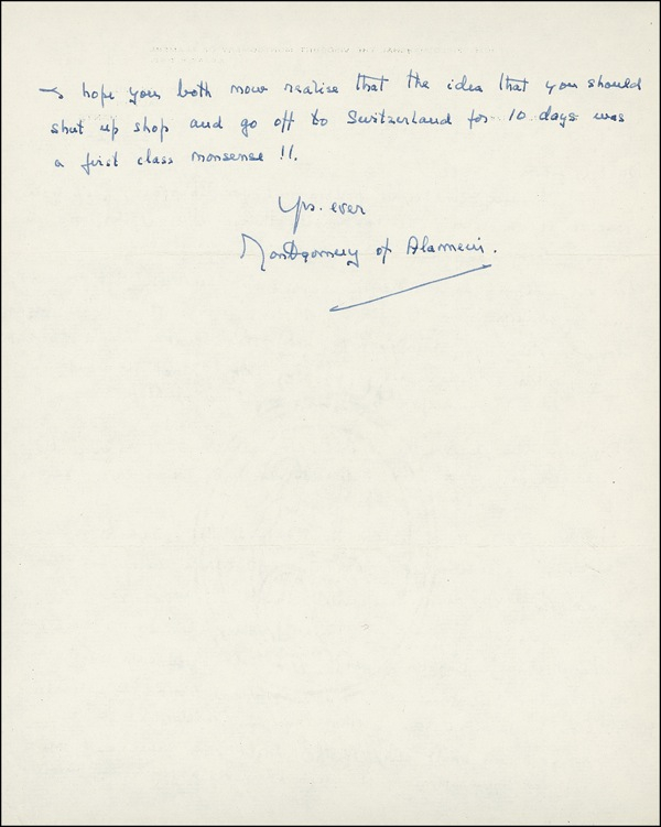 Lot 412 Montgomery of Alamein