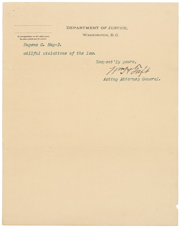 Lot 156 William H. Taft