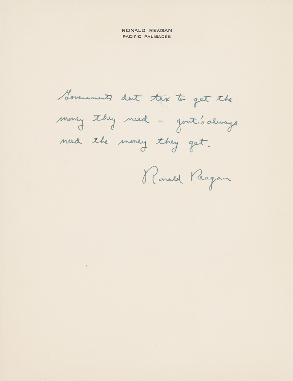Lot 133 Ronald Reagan