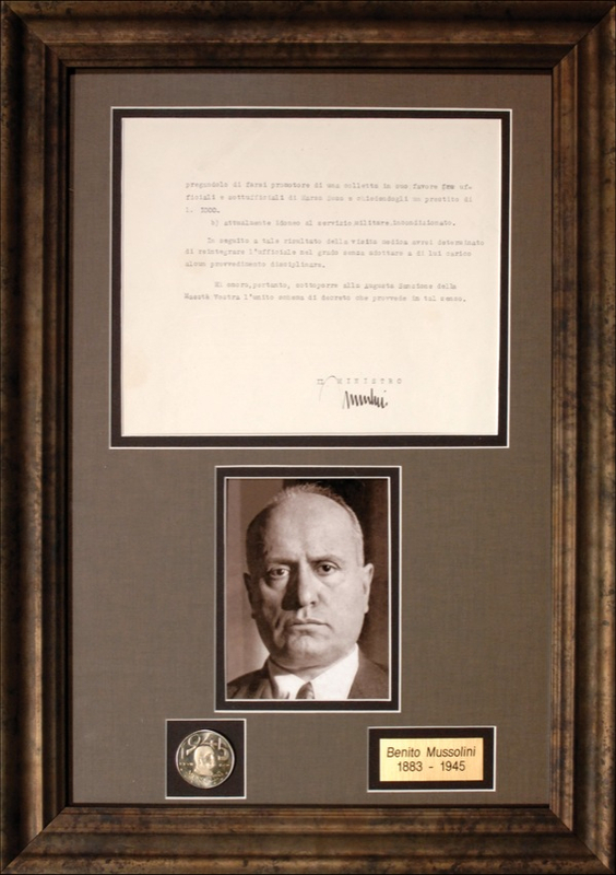 Lot 327 Benito Mussolini