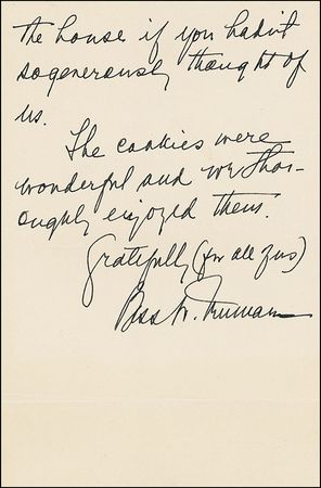 Lot #158 Harry and Bess Truman - Image 1
