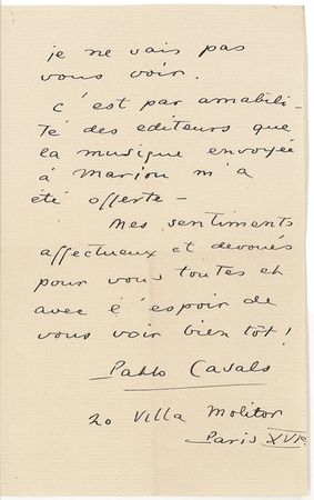 Lot #754 Pablo Casals - Image 2