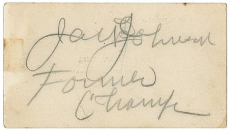 Lot #1406 Jack Johnson - Image 1