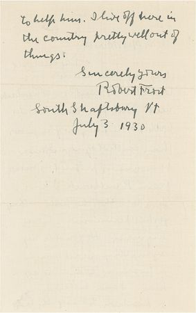 Lot #552 Robert Frost - Image 1