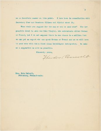 Lot #152 Theodore Roosevelt - Image 1