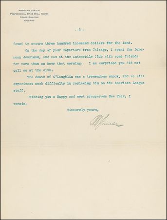 Lot #1405 Ban Johnson - Image 1