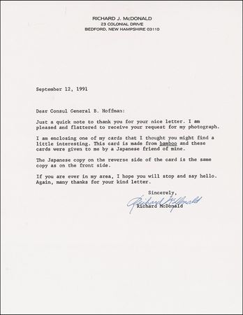 Lot #321 Richard McDonald - Image 1