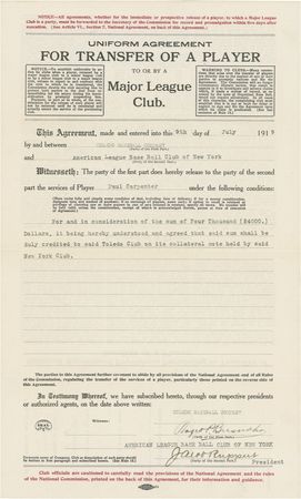 Lot #1327 Roger Bresnahan and Jacob Ruppert - Image 2