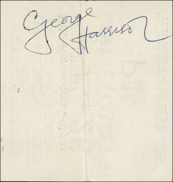 Lot 553 Beatles: George Harrison