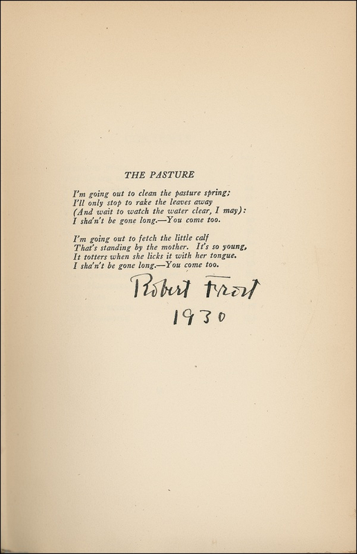 Lot 410 Robert Frost