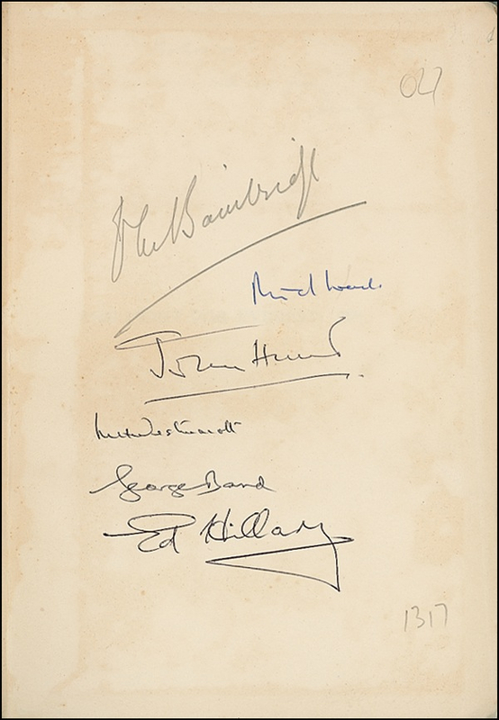 Lot 252 Edmund Hillary