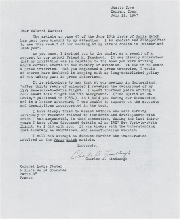 Lot 368 Charles Lindbergh