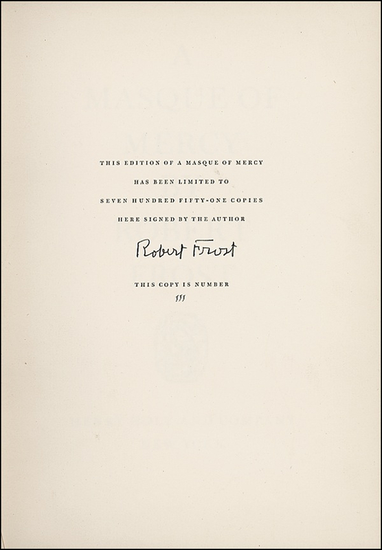 Lot 408 Robert Frost
