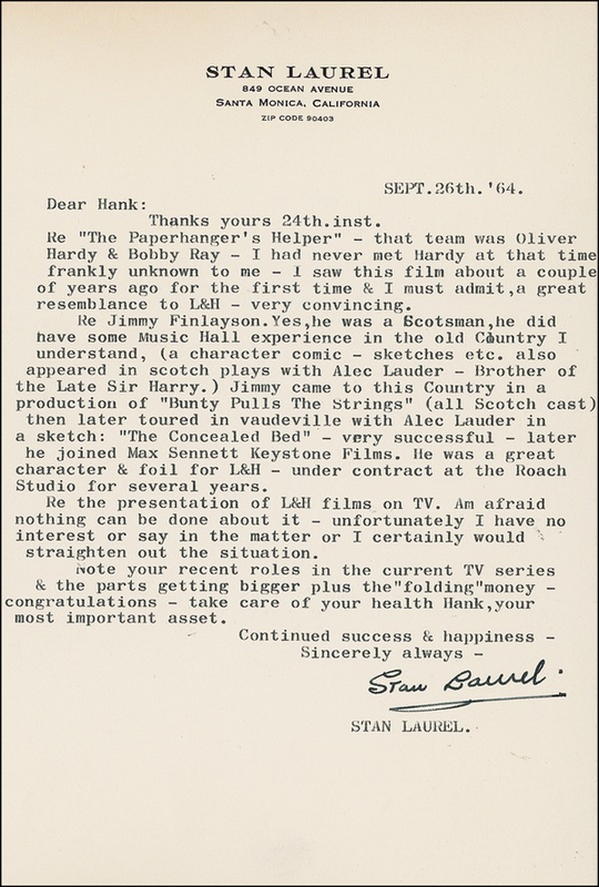 Lot 1030 Stan Laurel