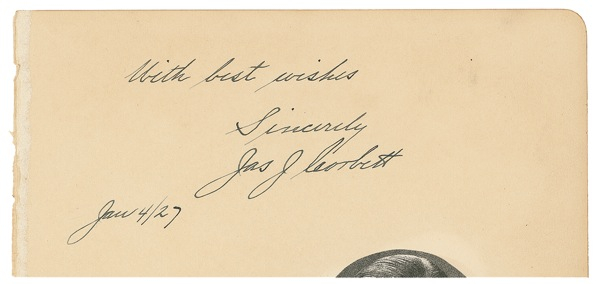 Lot 1266 James J. Corbett