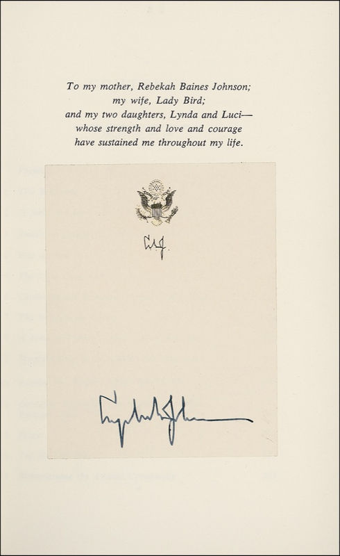 Lot 107 Lyndon B. Johnson