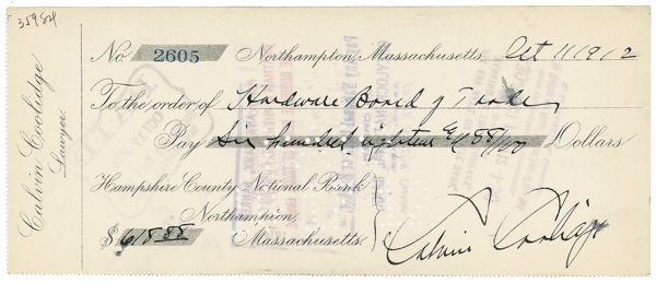 Lot 50 Calvin Coolidge