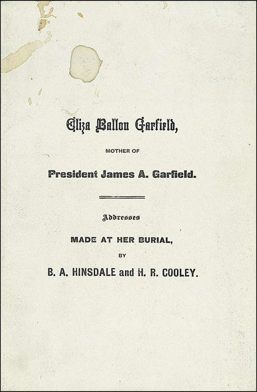 Lot 74 Lucretia R. Garfield