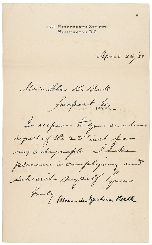 Lot 199 Alexander Graham Bell