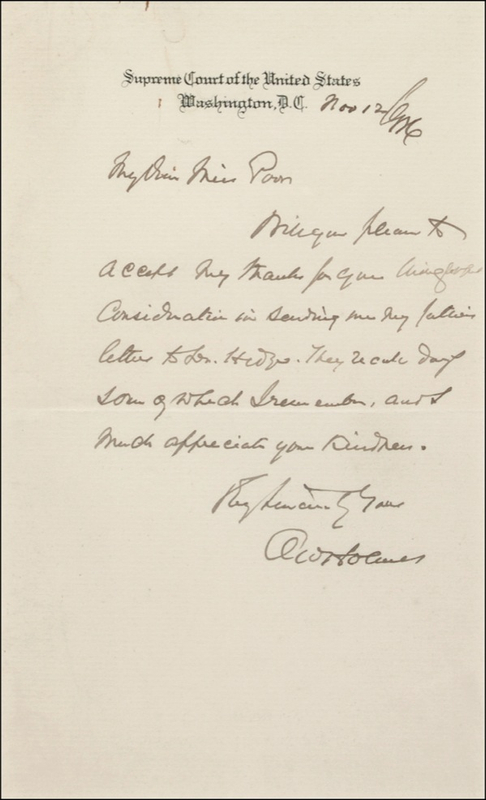 Lot 298 Supreme Court: Holmes, Jr., Oliver Wendell