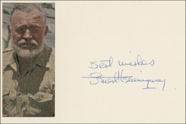 Lot 416 Ernest Hemingway