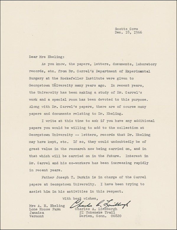 Lot 371 Charles Lindbergh