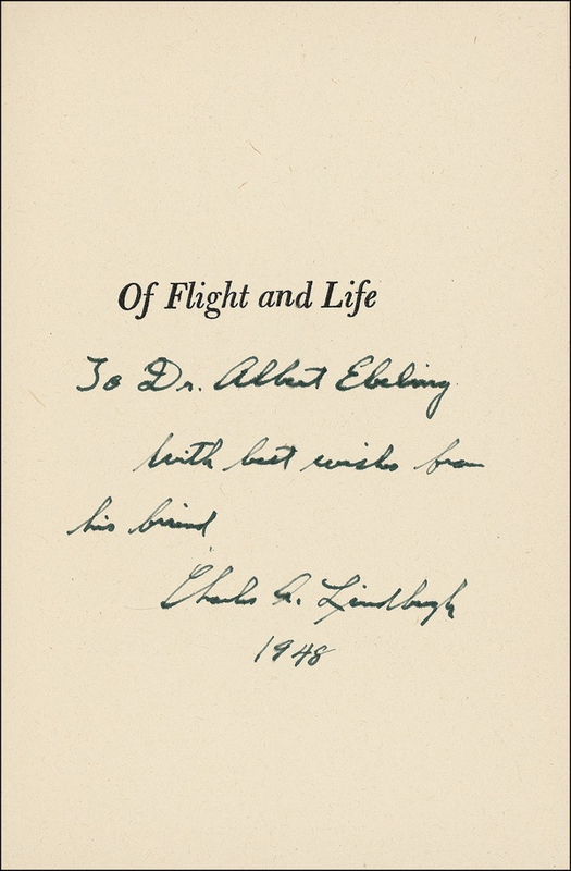 Lot 373 Charles Lindbergh