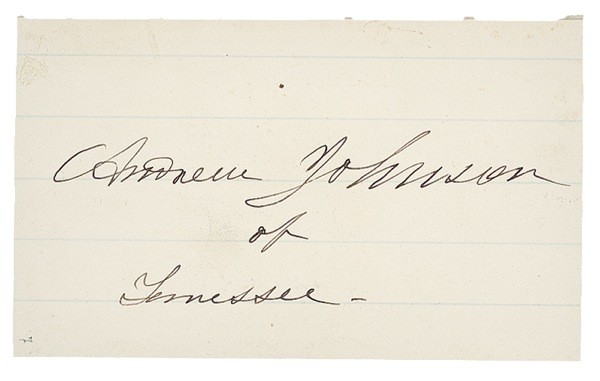 Lot 104 Andrew Johnson