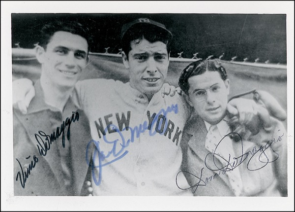 Lot 1277 Joe, Vince, and Dom DiMaggio