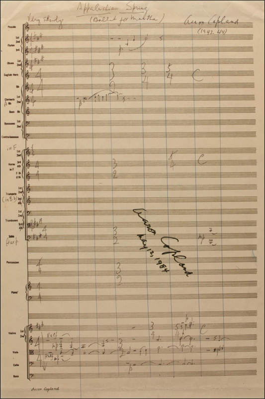 Lot 595 Aaron Copland