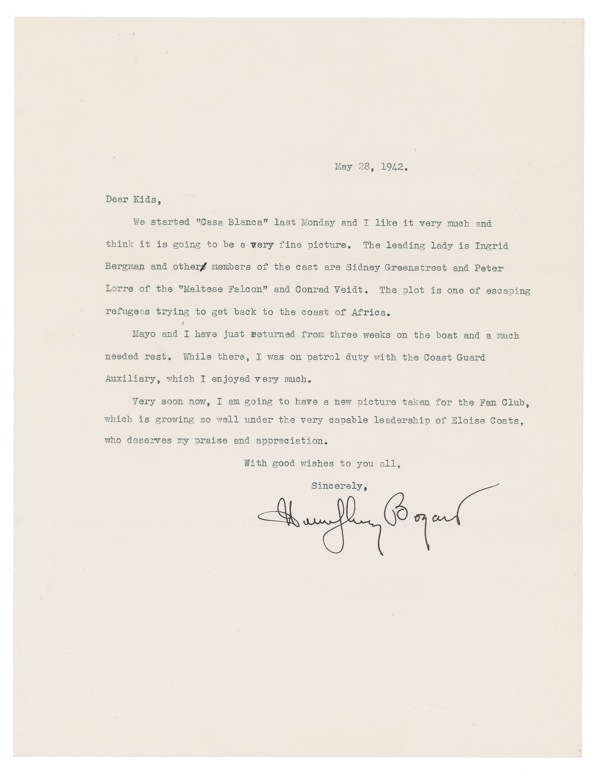 Lot 834 Humphrey Bogart