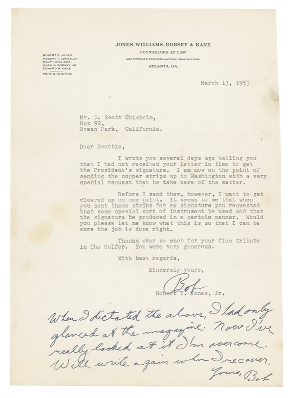 Lot 1332 Bobby Jones