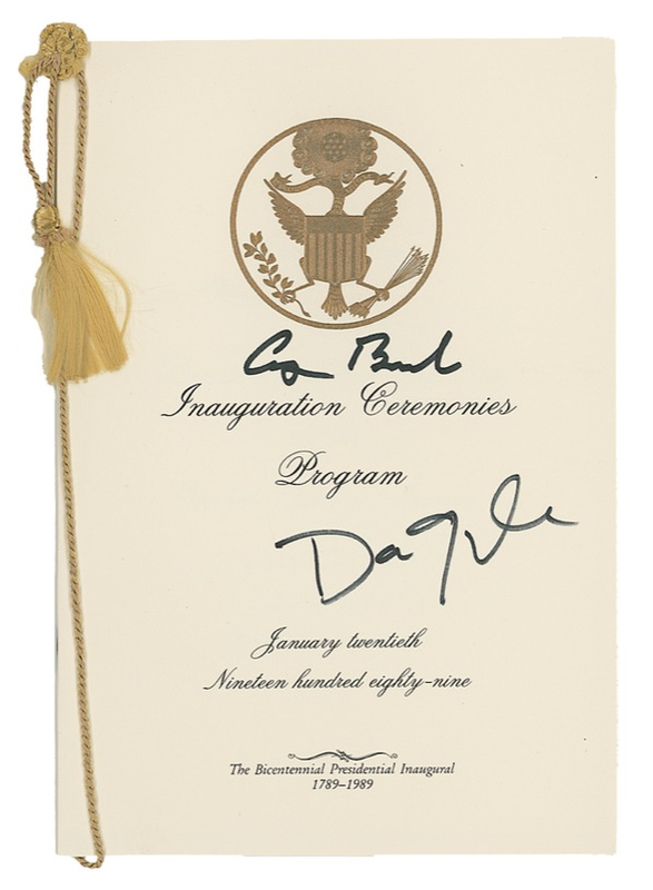 Lot 15 George Bush and Dan Quayle