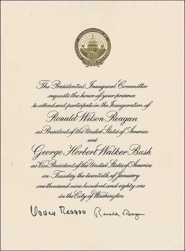 Lot 151 Ronald and Nancy Reagan