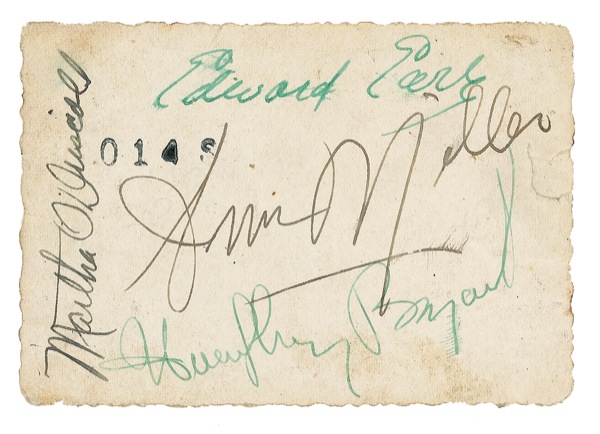 Lot 829 Humphrey Bogart and Friends