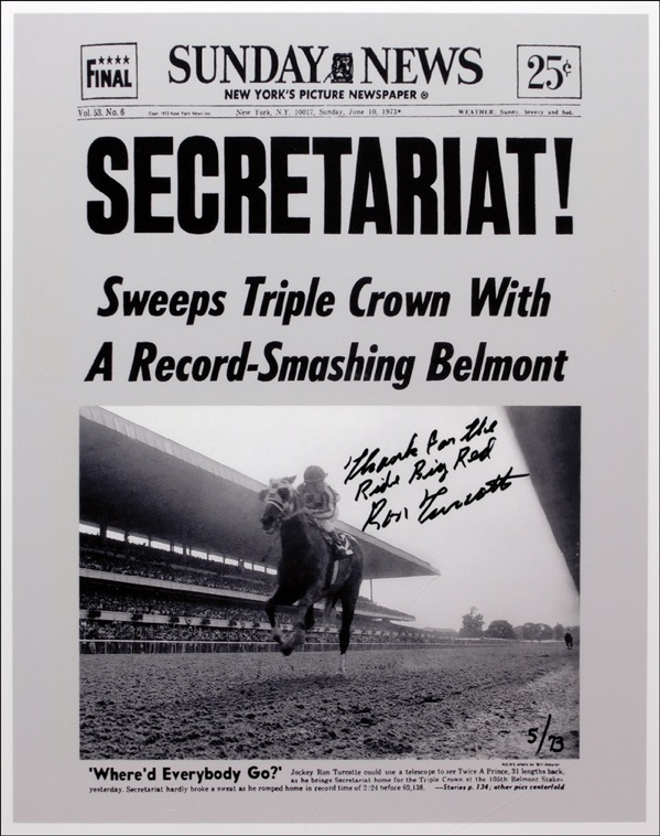 Lot 1323 Horse Racing: Turcotte, Ron