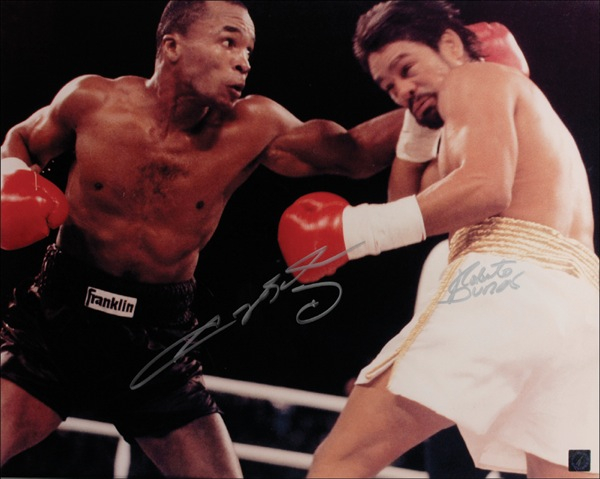 Lot 1343 Sugar Ray Leonard and Roberto Duran
