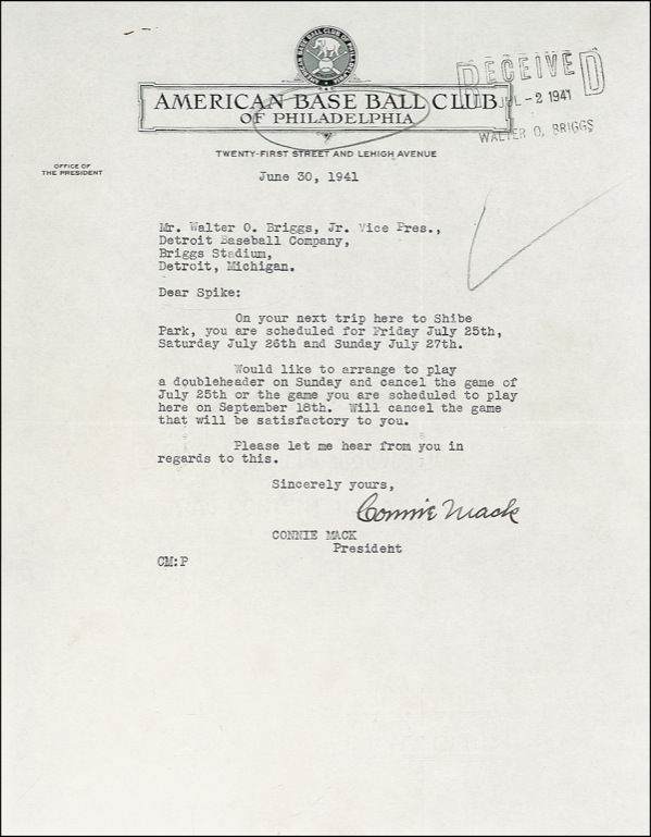 Lot 1349 Connie Mack