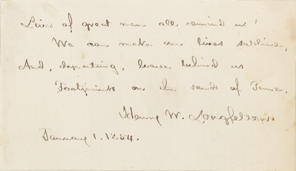 Lot 432 Henry Wadsworth Longfellow