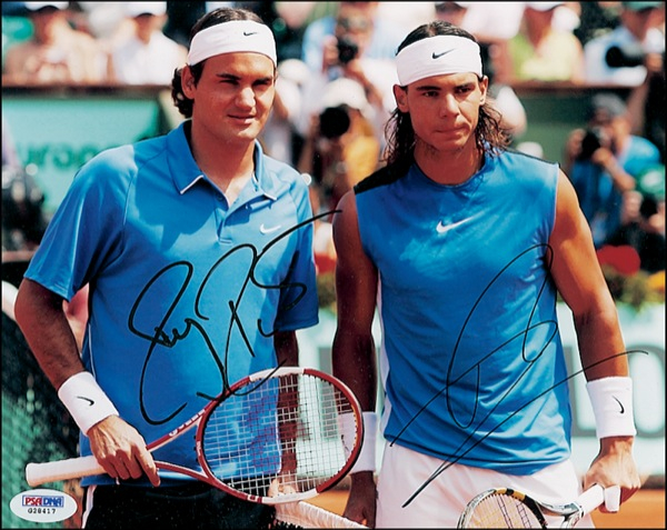 Lot 1285 Roger Federer and Rafael Nadal