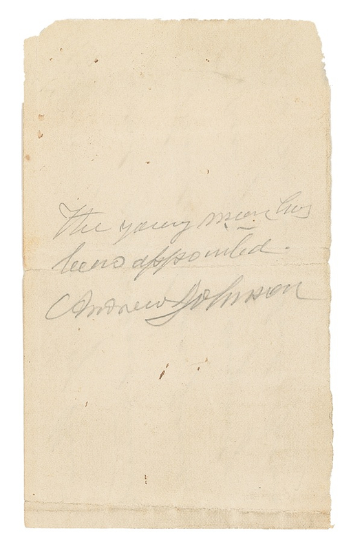 Lot 105 Andrew Johnson