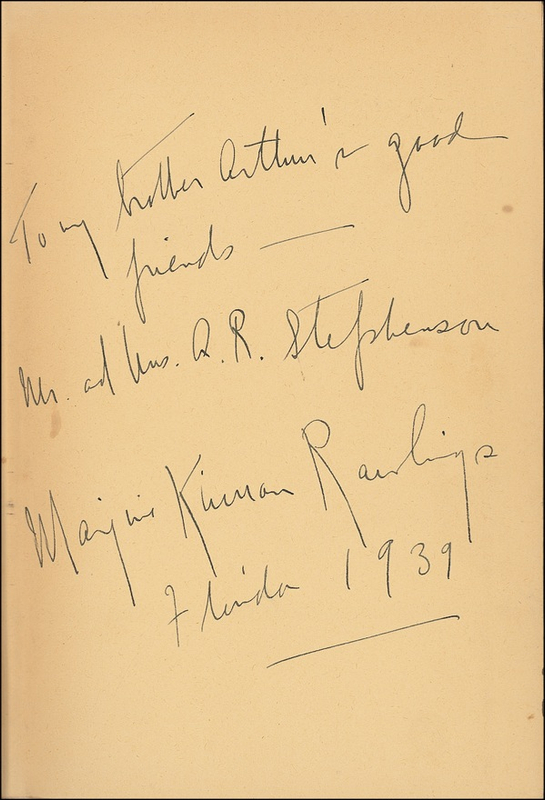 Lot 451 Marjorie Kinnan Rawlings