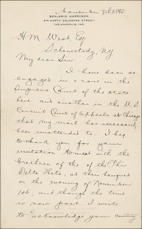 Lot 88 Benjamin Harrison