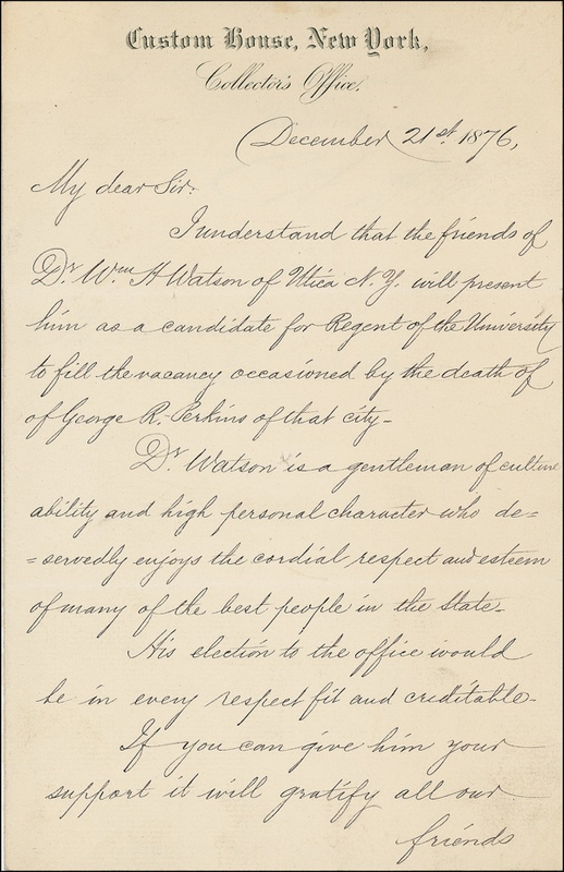 Lot 9 Chester A. Arthur